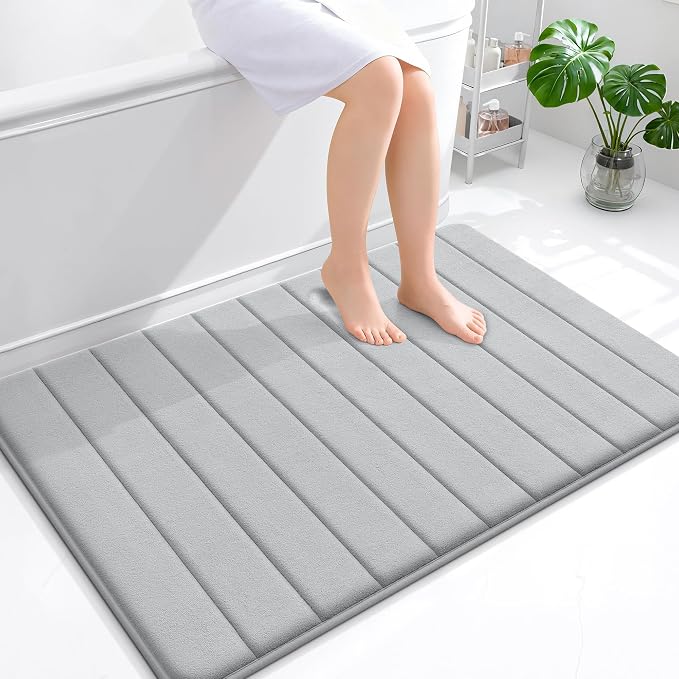 OLANLY Memory Foam Bath Mat 44x32, Super Soft Absorbent Bathroom Rugs, Quick Dry by OLANLY