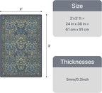 GENIMO 2x3 Washable Small Entryway Rug, Non-Slip Front Door Mat - Image 2