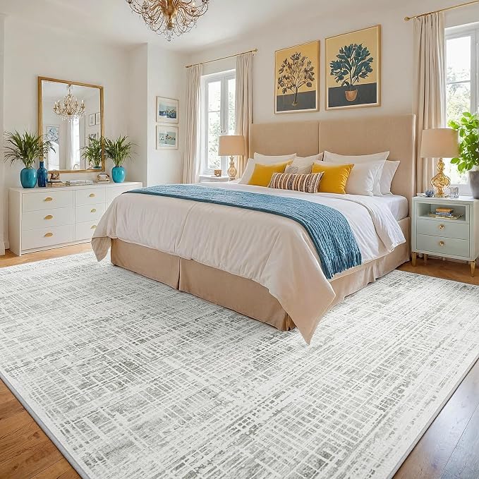 9x12 Area Rugs Washable Rug: Anti-Skid Abstract Modern Living Room Rug Soft - Image 3