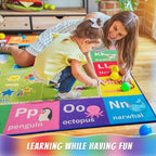 Macgace ABC Kids Rug for Playroom, 5x7 Washable Classroom Area Rugs, Toddler - Image 2