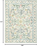 Wonnitar Large Rugs for Living Room, Soft Washable Floral 9x12 Area Rug for - Image 2