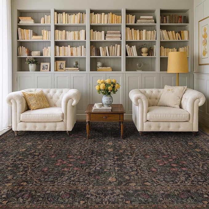 Dark Brown 6x8 Dining Room Rugs - Image 3