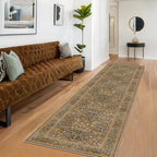 3x10 Long Runner Rugs for Hallway Non Slip, Geometric Floral Design Washable - Image 3