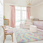 AROGAN Soft Rainbow Area Rugs for Girls Room 5x8 Feet, Fluffy Girls Bedroom Rugs - Image 4