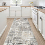 Runner Rug Kitchen Washable Rugs: 2x6 Non-Slip Abstract Soft Modern Stain by LOONGRUG