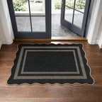 LIVEBOX Scalloped Easy Jute 2x3 Kitchen Rug, Washable Non Slip Farmhouse Area - Image 9