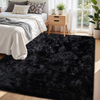 5x7 Area Rug for Living Room:Ultra Soft Fluffy Shag Black Rugs, Large Fuzzy - Image 2