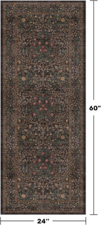 Brown Entryway 2x5 Runner Rug, Small Throw Runners - Image 2
