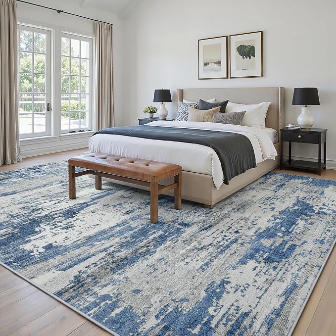 Area Rugs 8x10 Living Room: Large Soft Washable Rug Modern Abstract Anti-Skid - Image 3