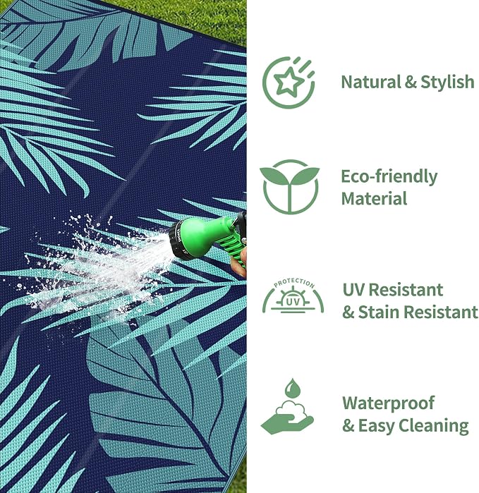 GENIMO Outdoor Rug 10' x 14' Waterproof - Image 5