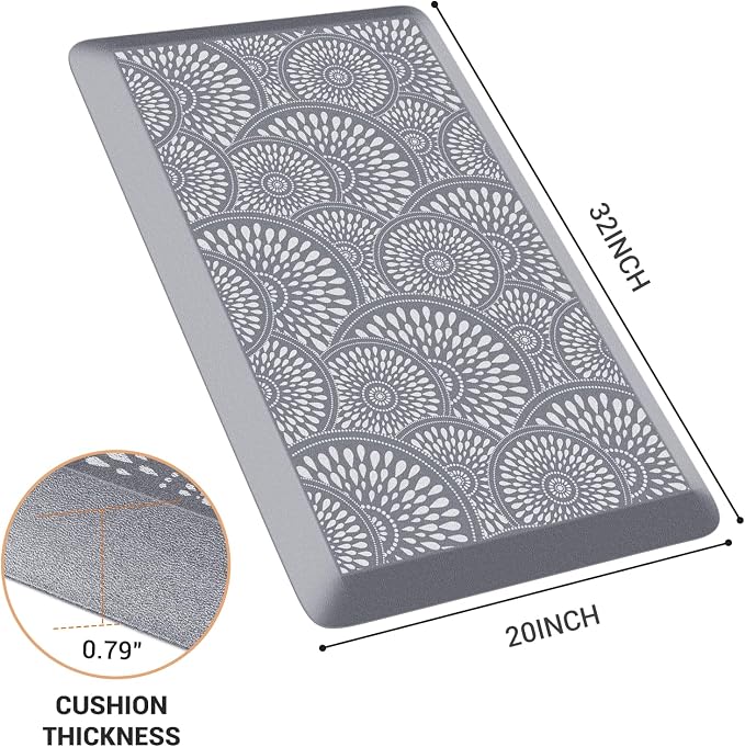 Mattitude 4/5 Inch Kitchen Mat, 20x36in Heavy Duty Ergonomic Comfort Foam - Image 2