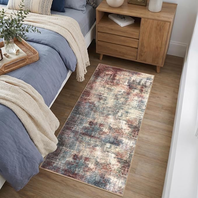 IOHOUZE Abstract Runner Rug 2x4 Ft Entryway Rugs Washable Door Mat Indoor - Image 2