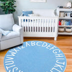Topotdor Round Kids Play Rug Alphabet Nursery Area Rug Extra Large Soft - Image 9