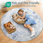 4Ft Round Area Rugs for Living Room, Soft Non-Slip Washable Rugs Modern - Image 5