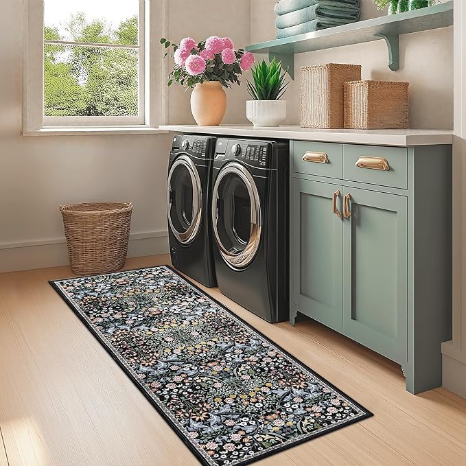 Runner Rug for Entryway: 2x5 Kitchen Rugs Non Slip Washable Ultra-Thin Soft - Image 4