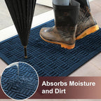 Mibao Front Door Mat Indoor Outdoor Entrance, Dirt Trapping Waterproof - Image 3