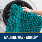 OLANLY Bathroom Rugs 30x18, Extra Soft Absorbent Chenille Bath Rugs, Rubber - Image 5