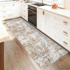 XLUEZ 2x8 Runner Rug for Hallway, Washable Modern Abstract Runner Rugs Neutral - Image 3