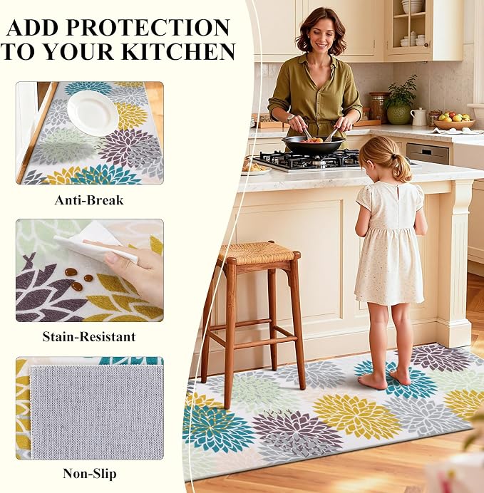 Ileading Boho Kitchen Rugs Sets 3 Piece - Image 3