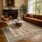 LIANLAM 5x7 Washable Area Rug, Vintage Boho Traditional Pattern, Non-Slip Stain by LIANLAM