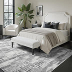 DCX Abstract Area Rug 5x7, Washable Gray Modern Rug - Image 8
