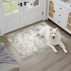 Washable Area Rug 2x3 Entryway Rug: Washable Modern Abstract Soft Thin Rug - Image 2