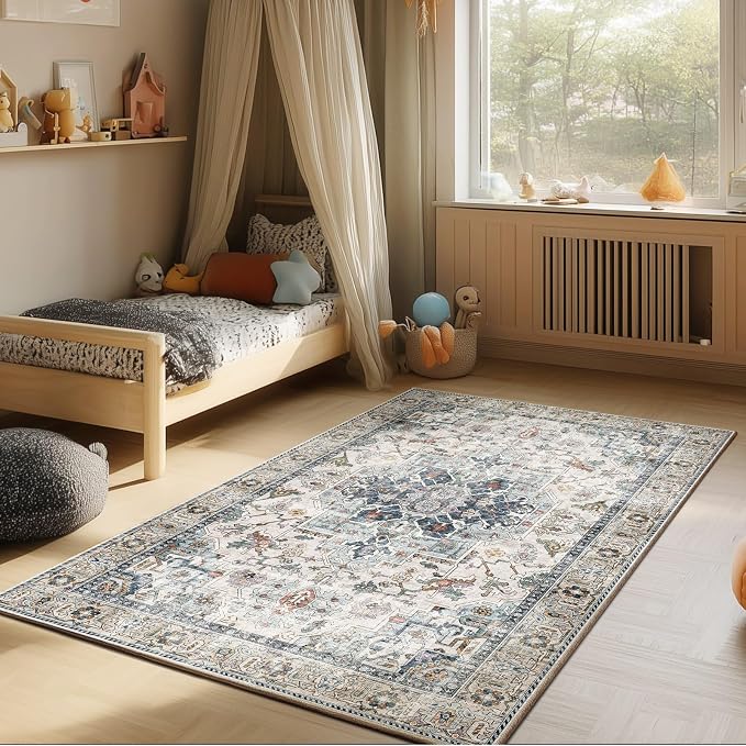 Machine Washable Throw Rugs for Entryway: Door Mat Indoor Entrance 4x6 Small - Image 5