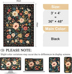 DUKINO 3x4 Area Rug, Lightweight Non Slip Washable Floral Rug, Indoor Low Pile - Image 2
