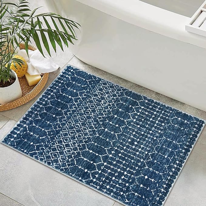 Lahome Moroccan Indoor Rugs for Entryway 2x3 Area Rug Non-Slip Backing Washable - Image 5