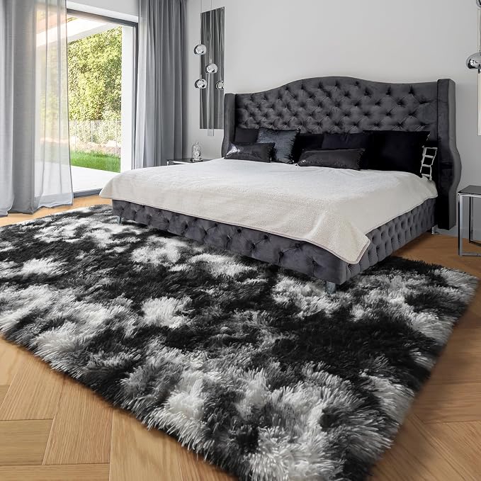PAGISOFE 9x12 Area Rugs Living Room, Extra Large Black White Grey Rugs - Image 5
