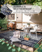 MontVoo Outdoor Rug Waterproof 6x9 ft Outdoor Patio Rug Mat Reversible Plastic - Image 7