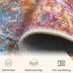 RELEANY Washable Area Rugs 6'x9' Non-Slip Modern Abstract Soft - Image 5