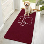OLANLY Dog Door Mat for Muddy Paws 70x32, Paw Print Design, Absorbs Moisture by OLANLY