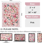 DUKINO 3x4 Area Rug, Lightweight Non Slip Washable Floral Rug, Indoor Low Pile - Image 2