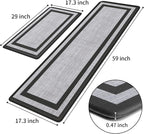Mattitude Kitchen Mats Set of 2 Cushioned Rugs 0.47 inch Thick Anti-Fatigue Mats - Image 2