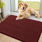 Smiry Dog Door Mat for Muddy Paws 36x24, Absorbent Dirt Trapper, Non-Slip by Smiry