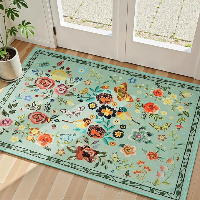 Rugflix 2x3 Small Area Rugs for Entryway, Washable Entrance Door Mat Non-Slip by RugflixAreaRugs