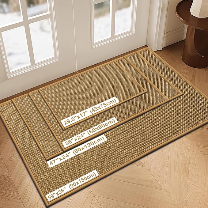 LEKEEPGO Door Mat 36"x59", Non Slip Door Mat Indoor Entrance, Rubber Backing - Image 2