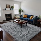yongyangjuxin Fluffy Rug Shag Area Rug, Light Grey 6x9 Area Rugs by Yongyangjuxi