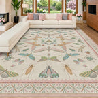 Hazo Haus 9x12 Pink Area Rug for Girls Bedroom, Washable Living Room & Dining - Image 3