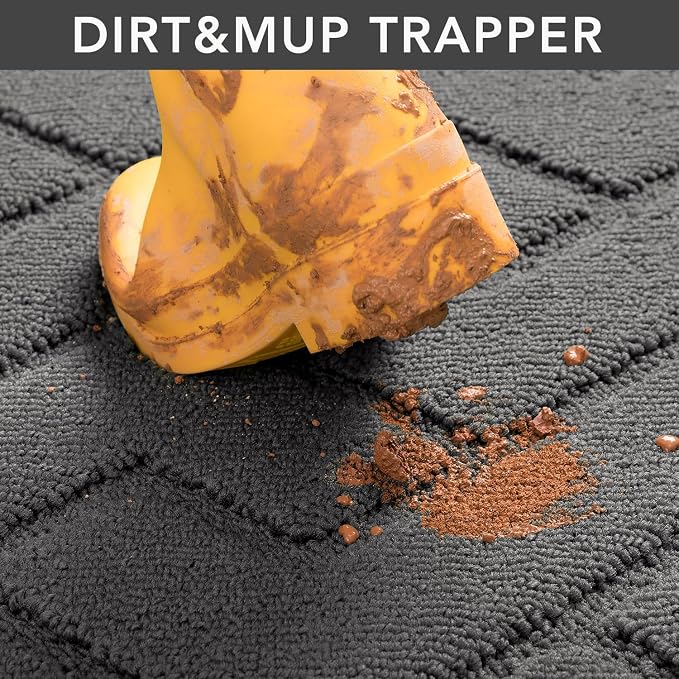 hicorfe Dirt Trapper Indoor Doormat, Non Slip Backing Washable Door Mats - Image 5