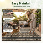 MontVoo Outdoor Rug Carpet Waterproof-Patio Rug Mat 8x10 Reversible RV Outdoor - Image 6