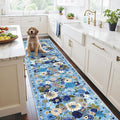 Floral Hallway Runner Carpet Non-Slip, 2x10 Washable Rug Ultra-Thin Soft by WelcometoBabovid