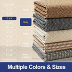 Faux Jute Hallway Runner Rug 2'x8', Washable & Non-Slip, No Odor. Farmhouse - Image 7