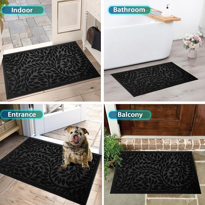 Bulijojo Front Door Mat Entrance, Durable Heavy Duty Welcome Mat, Thick - Image 6