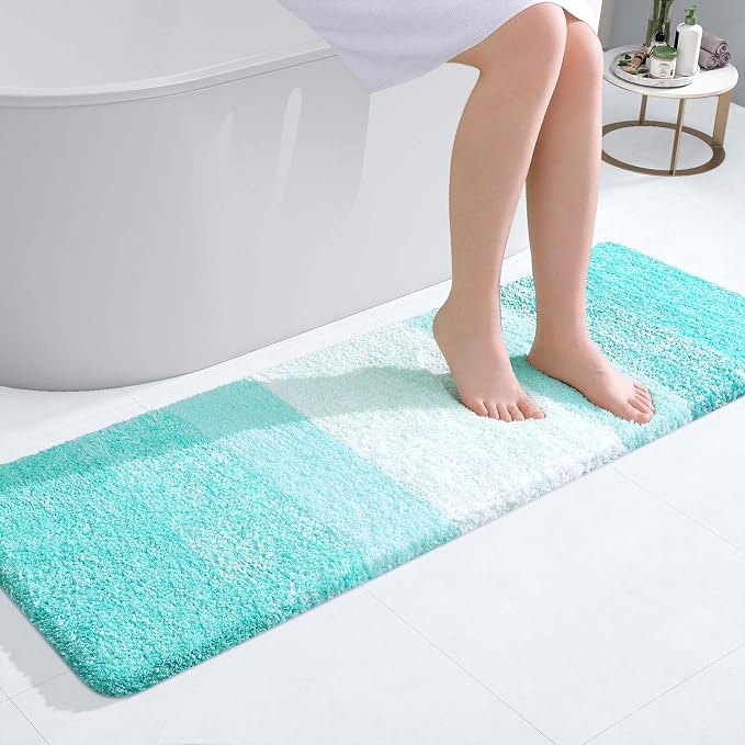 OLANLY Bathroom Runner Rugs Mat 47x17, Extra Soft Absorbent Microfiber Bath Rugs by OLANLY