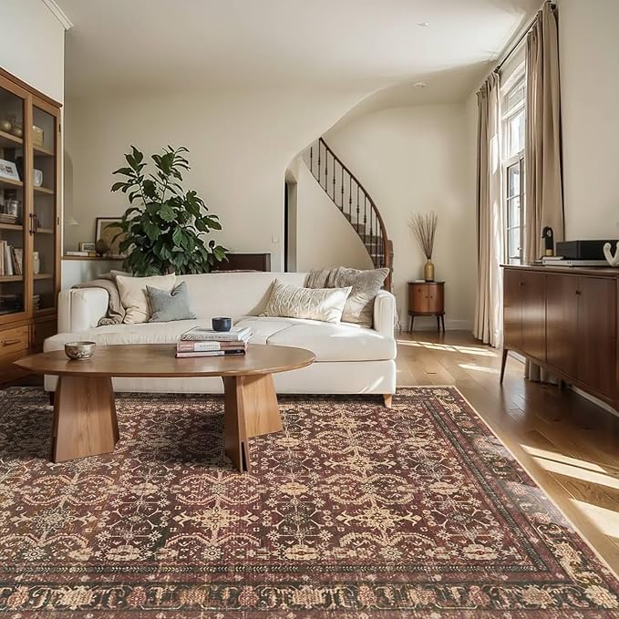 Rugxara 6x9 Area Rugs for Living Room Bedroom, Large Washable Christmas Rug - Image 2