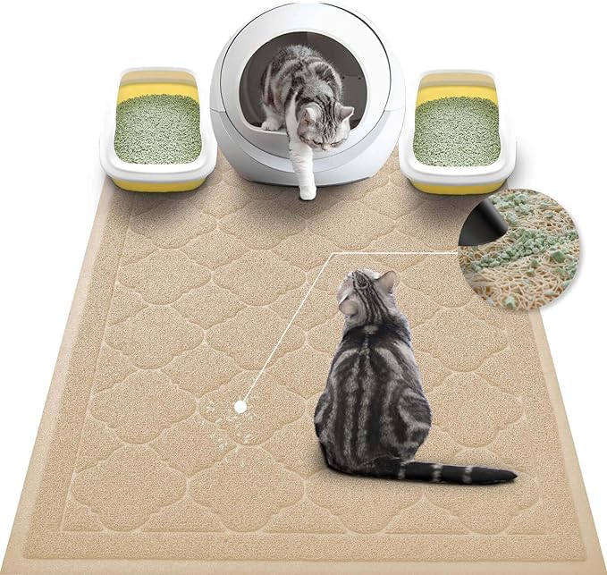 WePet Cat Litter Box Mat, Kitty Premium PVC Pad, Durable Trapping Rug, by WePet