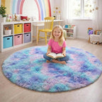 Amdrebio Purple Rainbow Round Rug 5Ft - Image 3