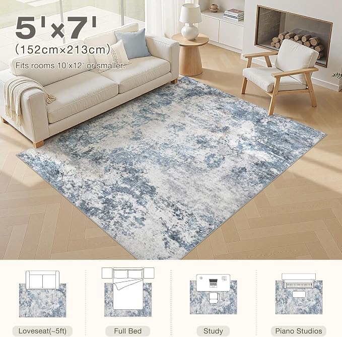 DMOYEST 5x7 Area Rug - Image 8
